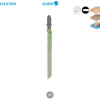 3 hojas de sierra de calar CV - Lu. 75 mm paso 4 mm - corte fino para madera - LEMAN - 7004.03