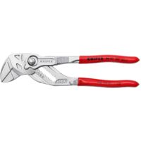KNIPEX 86 03 180 Tenaza llave alicate y llave en una sola herramienta recubiertos de plástico cromado 180 mm