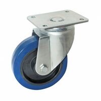 Rueda giratoria AVL - con placa - caucho azul - Ø100 - 527832O