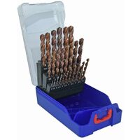 TIVOLY juego de 25 brocas para metal FURIUS HSS recubiertas FUSIO punta en cruz Ø 1 a 13mm - 11454170017