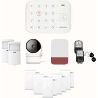 Daewoo Pack Alarme Connectée Wifi Vigilia VIG103 – Système Sans Fil et Sans Abonnement, Compatible Animaux, Détecteurs et Sirène Inclus + Caméra de Surveillance Full HD, Application Incluse