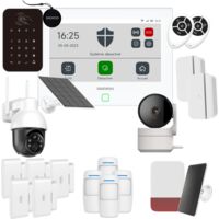 Daewoo Pack Alarme Connectée Wifi / GSM TOUCH 7 pouces AM503L - Système Sans Fil et Sans Abonnement, Compatible Animaux, Détecteurs Inclus + Caméra de Surveillance Full HD, Application Mobile Incluse