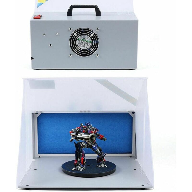 Cabina Di Aspirazione Per Aerografo - Portatile Con Luci LED, Ventola 4m³/min, Include Filtro Di Ricambio