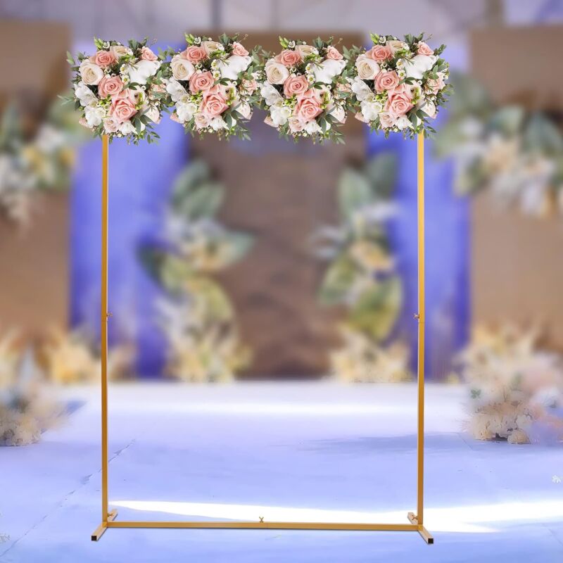 Supporto per fondale con palloncini e fiori per matrimonio in