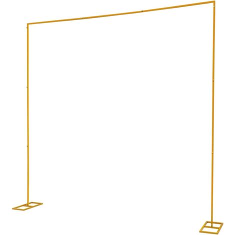Arco per matrimonio in metallo, stile moderno, anello in ferro, cerchio, accessorio per matrimonio, decorazione per matrimonio, 3 x 3 m, colore oro, base rettangolare