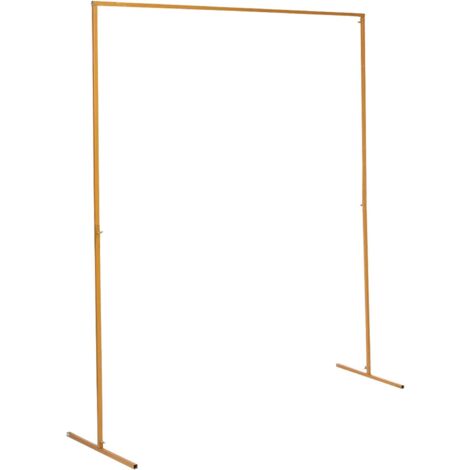 2 x 1,5 m di ferro battuto arco per matrimonio quadrato, in ferro, montaggio porta in metallo, per matrimonio, sfondo per eventi, decorazione da giardino (giallo)