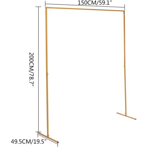 Arco Quadrato Per Matrimonio E Feste – 180x250 Cm, Struttura In Acciaio Bianco, Portata 20 Kg, Per Decorazioni Fai Da Te - 2