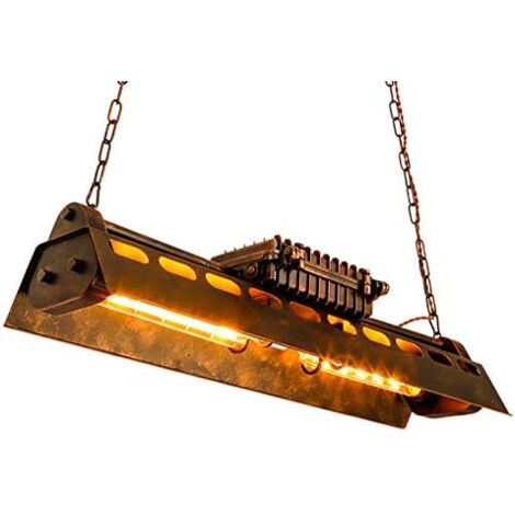 E27 Lampadario a sospensione vintage, stile retrò, in ferro, lampadario a sospensione, lampada industriale, per soggiorno, sala da pranzo, sala da pranzo, bar (1/5)