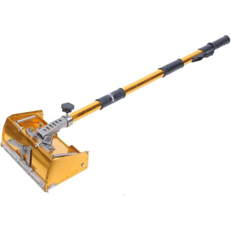 9" Muro a secco Cazzuola Drywall Flat Finishing Tools Rullo angolare con 40" - 63,8" Maniglia Regolabile Interruttore telescopico rapido