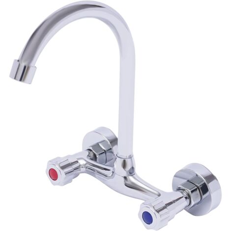 Rubinetto Lavabo FROPO 2 Maniglie, Oro Spazzolato, Set Da Bagno Con Scarico Pop-up, Beccuccio Rotante 360°
