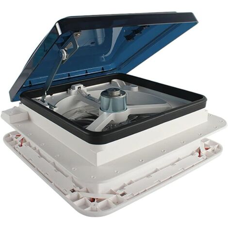 Ventilatore da tetto, Ventilatore a LED, 28 x 28 cm, ventilazione per camper, per roulotte o camper