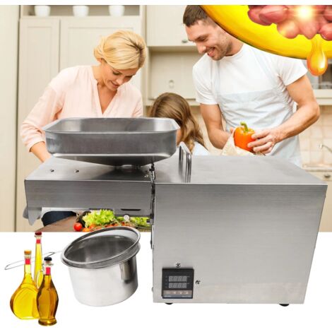 Pressa per olio a freddo e caldo, in acciaio inox 304, per olive, cocco, colza, arachidi, noce di cocco, 610 W