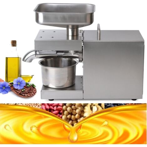 Spremiagrumi elettrico da 220 V, 600 W Pressa olio per macchina commerciale, estrattore automatico in acciaio inox, caldo, freddo, automatico, per arachidi, girasole, tè, noce, oliva, olio di cocco, l
