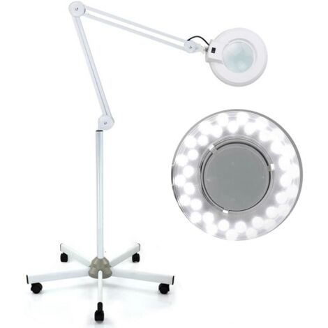 Lampada a LED con lente d'ingrandimento illuminante, lampada estetica professionale 5 diottri lampada a braccio girevole regolabile per salone di bellezza, acconciatura
