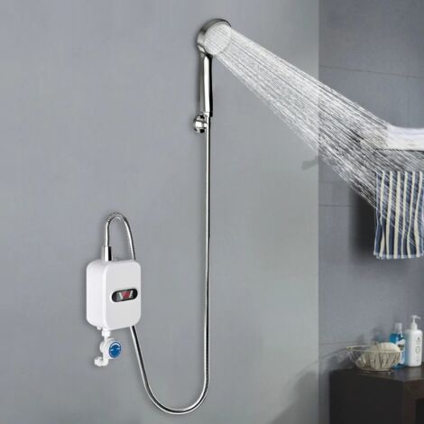 Mini Scaldaacqua Istantaneo 3500W 220V – Scaldabagno Elettrico Con Display LED, IPX4, Per Cucina, Bagno E Camper, Dimensioni 19,5x11,6x7 Cm