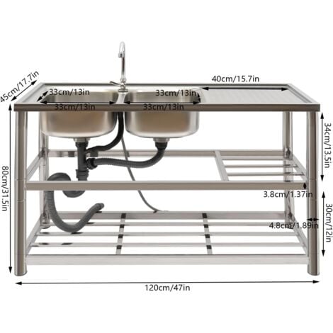 Lavabo Acciaio Inox Professionale - Foto 6