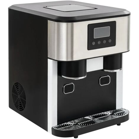 1.8L Macchina per cubetti di ghiaccio, autopulente 3 in 1, per ghiaccio e cubetti di ghiaccio, può fare ghiaccio, tritare il ghiaccio e preparare acqua ghiacciata per cucina, ufficio, bar e feste