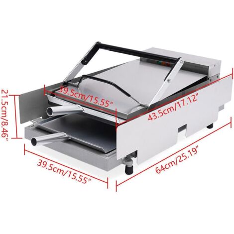 Macchina Per Toast E Panini – Piastra Doppio Lato In Alluminio Per Colazione, Cialde E Carne - 2