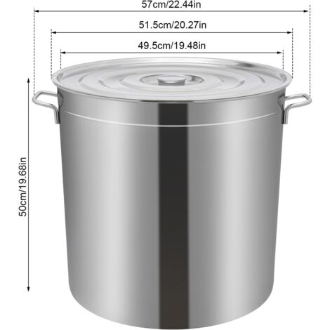 Pentola In Acciaio Inox 304 Con Coperchio In Vetro Temperato – 5 Mm Fondo Spesso, Per 3-4 Persone