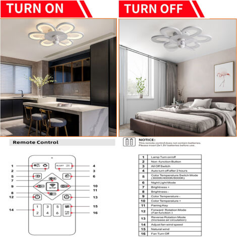 Ventilatore Da Soffitto Con Luce LED E Telecomando Con Potenza Di 60 Watt E 5 Pale Cecotec