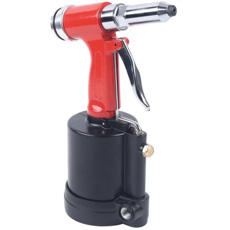 Pistola Per Rivetti Pneumatica Resistente Con Forza Di Trazione 1776 Kg - Set Con 5 Teste (3/32 A 1/4 Pollici) Per Auto E Costruzioni - 3