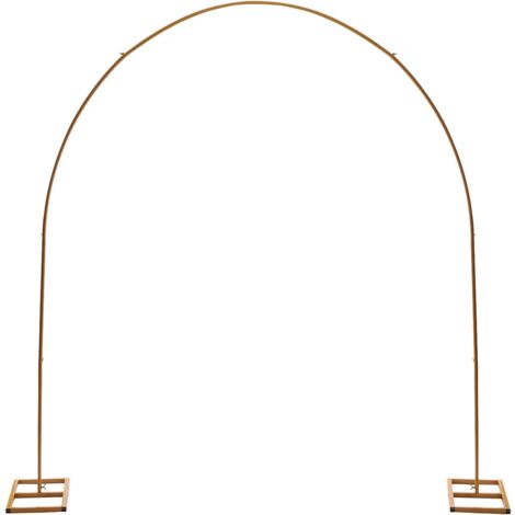 Cornice in metallo, arco per matrimoni, feste di compleanno, Natale, decorazioni per San Valentino, banchetti, feste di anniversario, 2,3 x 2,3 m, oro