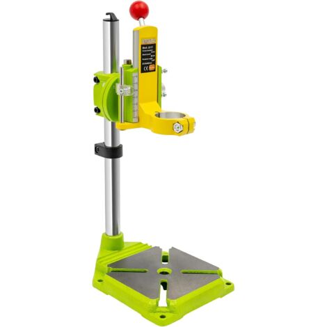 Trapano elettrico, supporto regolabile, girevole a 90°, trapano a mano, con fondo 22 x 16 cm, tre teste in plastica (1/5)