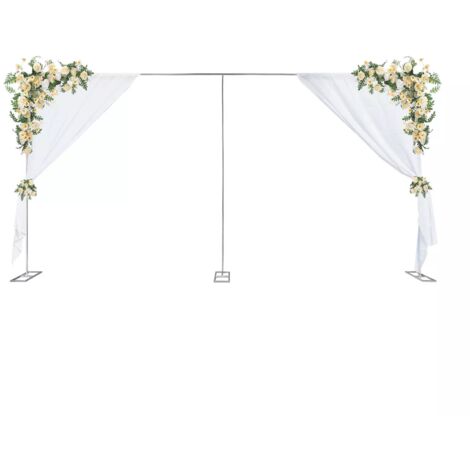 Arco Quadrato Per Matrimonio E Feste – 180x250 Cm, Struttura In Acciaio Bianco, Portata 20 Kg, Per Decorazioni Fai Da Te - 5