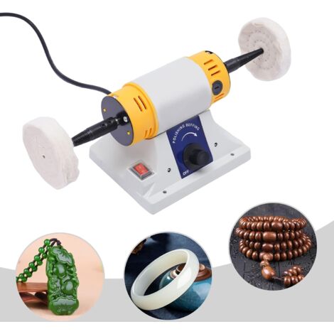 Lucidatrice da banco Piccola macchina 350W 50Hz, Lucidatrice e smerigliatrice stand 10000RPM, Motore bench grinder piccola macchina, lucidatura della giada da tavolo