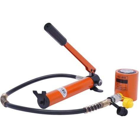 Pompa manuale idraulica, 20 tonnellate, 50 mm, CP-180, pompa manuale BSC-20, cilindro idraulico, cilindro idraulico manuale con tubo da 1 m, per set indicativo