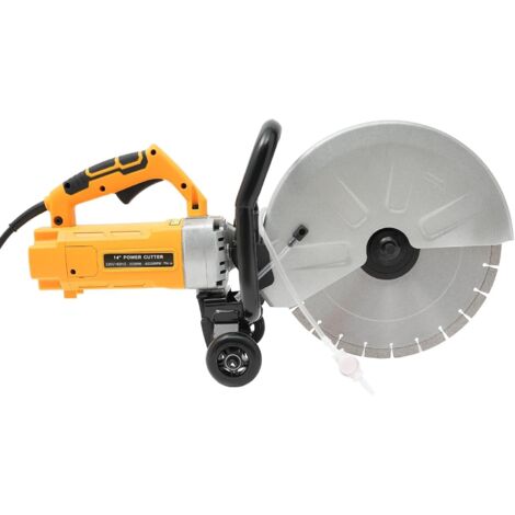 Taglierina elettrica per cemento da 3000 W e 4200 giri/min - Macchina per scanalature senza polvere con lame premium da 350 mm - Per piastrelle, marmo, granito, legno, pietra e cemento