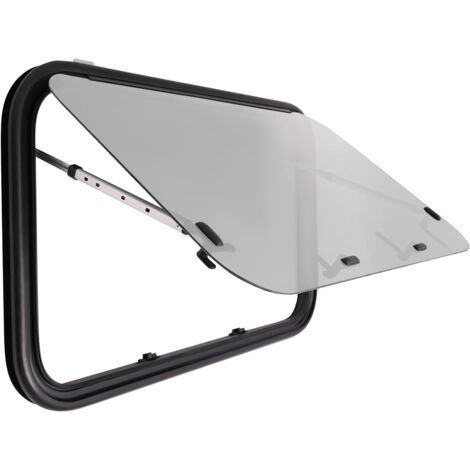 Finestra universale per camper, per roulotte, roulotte, finestra laterale, finestra esterna con zanzariera integrata per camper (900 x 550 mm)