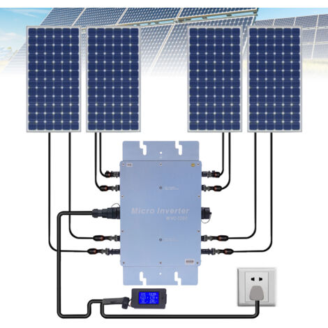 Modulo Inverter impermeabile MPPT 22-50V 220V WVC da 1200 W Microinverter solare