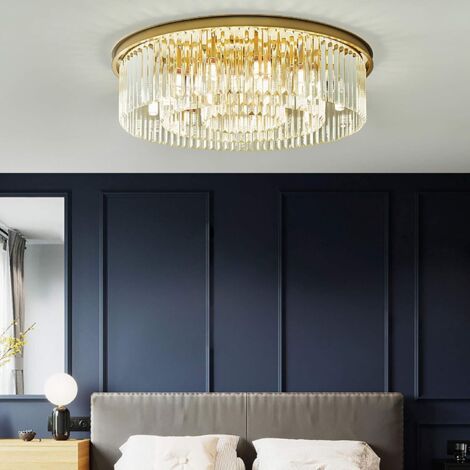 Lampadario moderno in cristallo dorato, lampada a sospensione a LED K9, lampadari in cristallo, splendida lampada da soffitto in cristallo per corridoio, soggiorno, camera da letto, sala da pranzo, ho