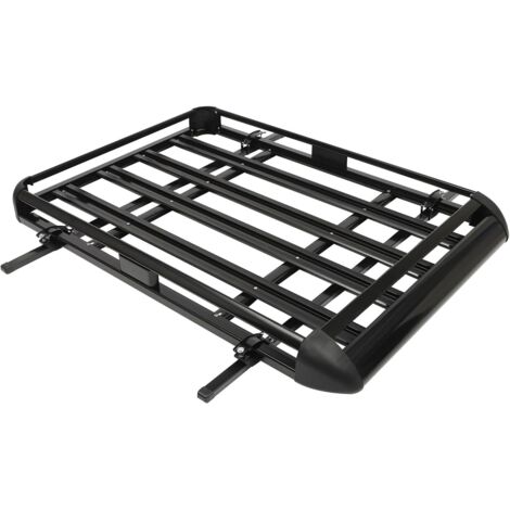 Portapacchi universale in alluminio, portapacchi da tetto per auto 140 x 135 cm, portapacchi regolabile, capacità 150 kg per SUV
