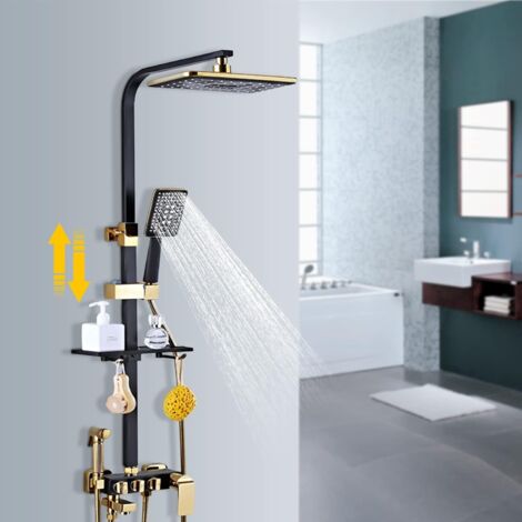 Soffione Doccia A Pioggia PDPBath 25,4 Cm Cromato, Con Braccio Estensibile Regolabile Da 30,5 Cm, Interamente In Acciaio Inox