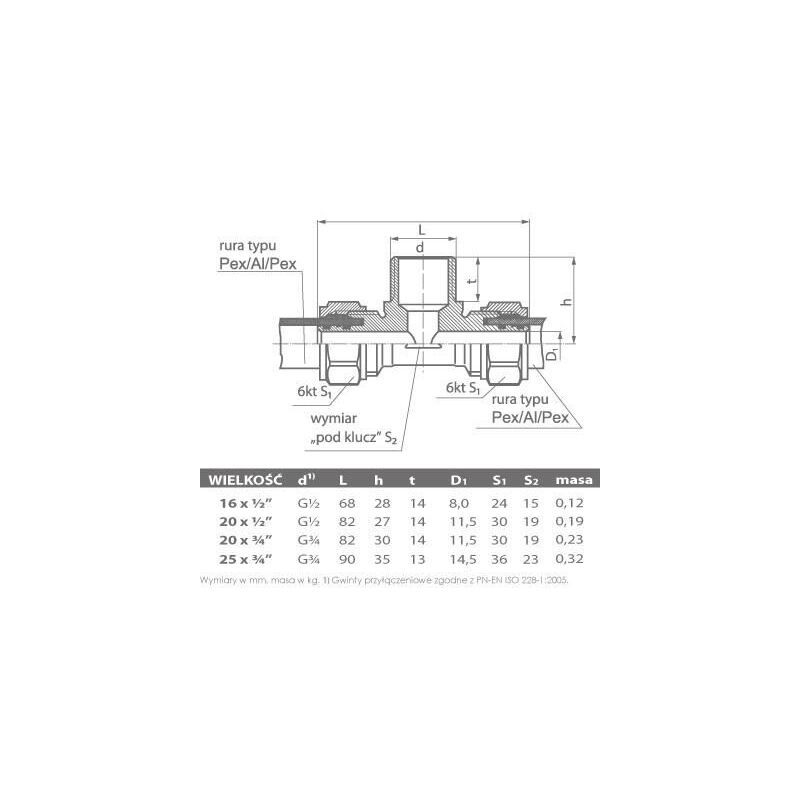 PEX-AL-PEX 16mm x 1/2 Male BSP Compression Fittings Elbow Pipe