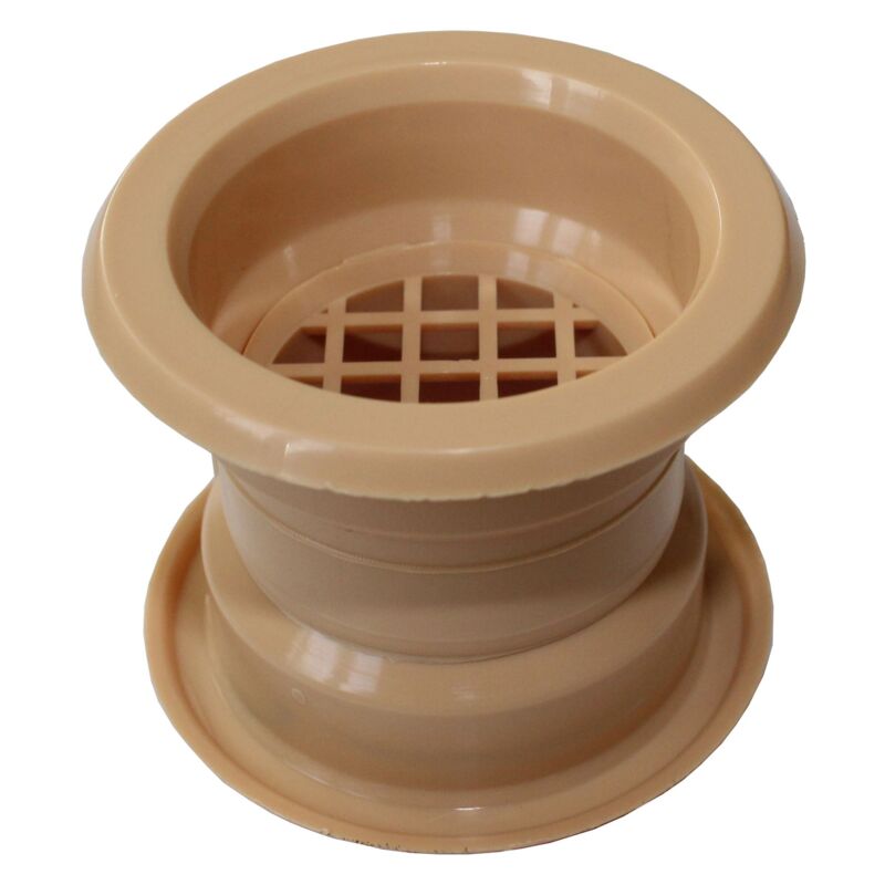 Mini Circle Collar Air Vent Grille Door Ventilation Cover Beech Color 4pcs