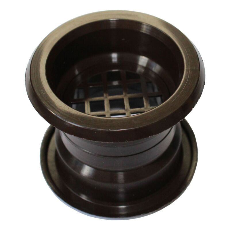 Mini Circle Collar Air Vent Grille Door Ventilation Cover Brown Color 4pcs