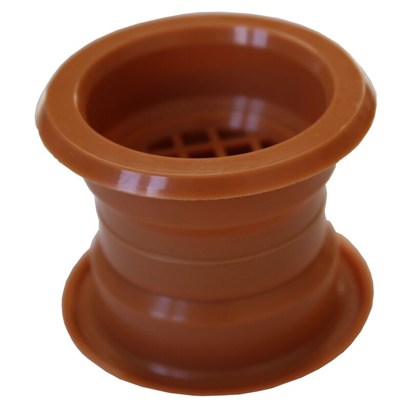 Mini Circle Collar Air Vent Grille Door Ventilation Cover Dark Beech Color 4pcs