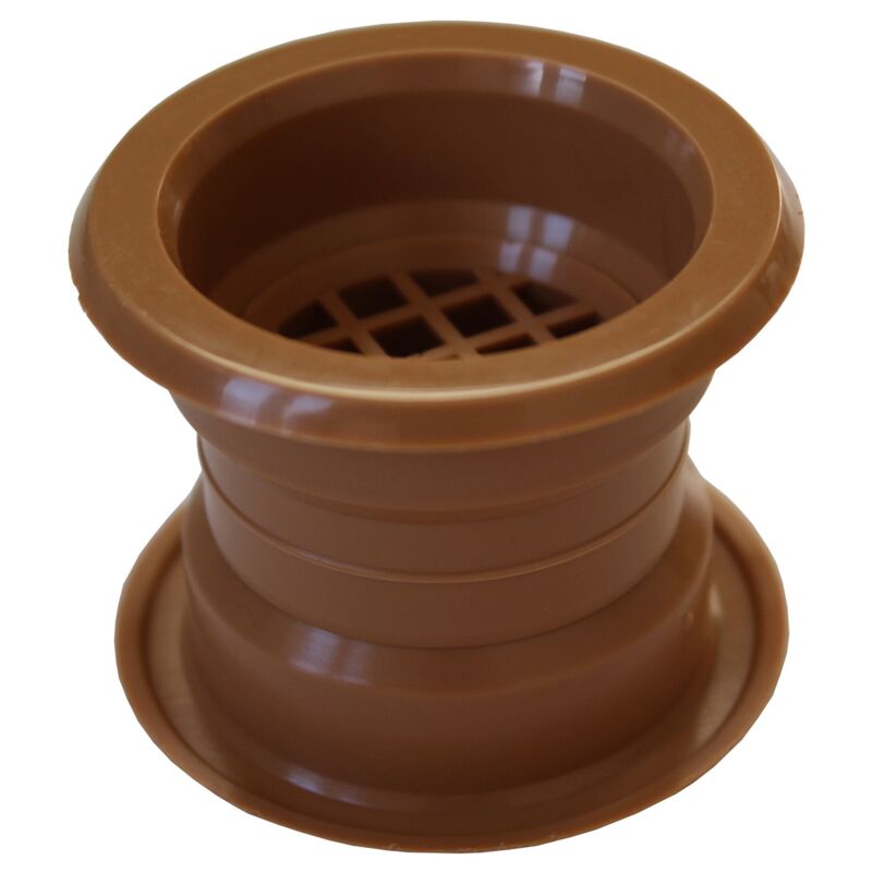 Mini Circle Collar Air Vent Grille Door Ventilation Cover Oak Color 4pcs