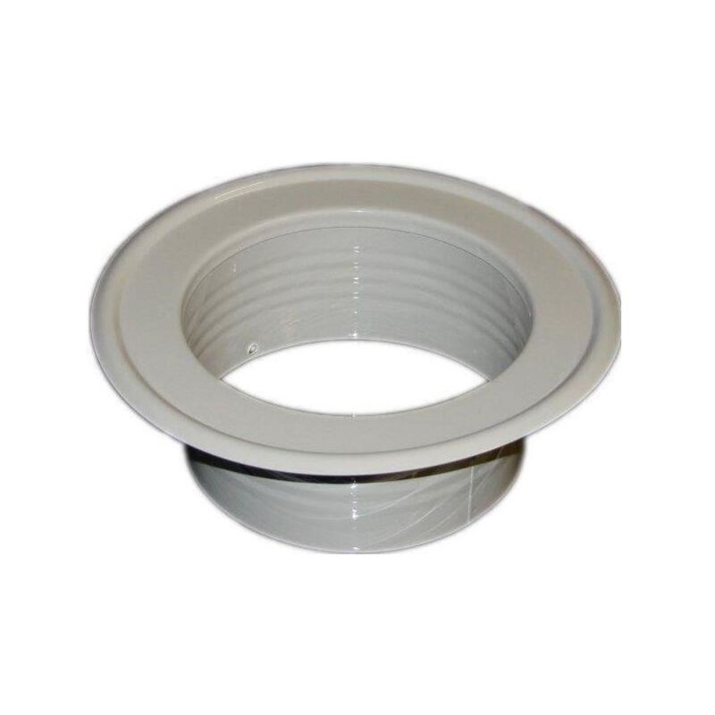 Metal Ventilation Ducting Pipe Wall Plate Spigot White 150mm Diameter