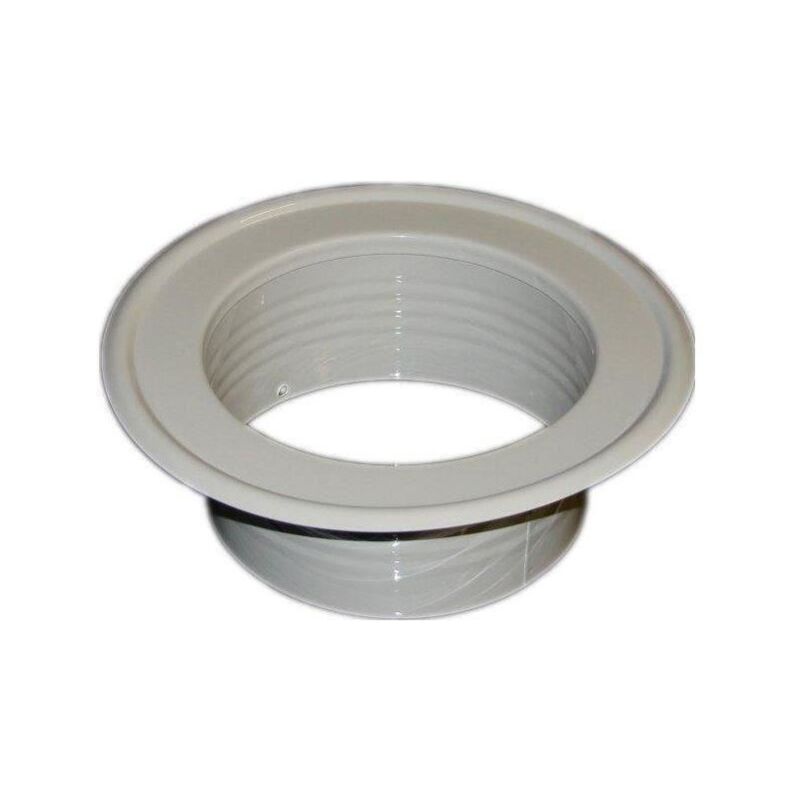 Metal Ventilation Ducting Pipe Wall Plate Spigot White 160mm Diameter