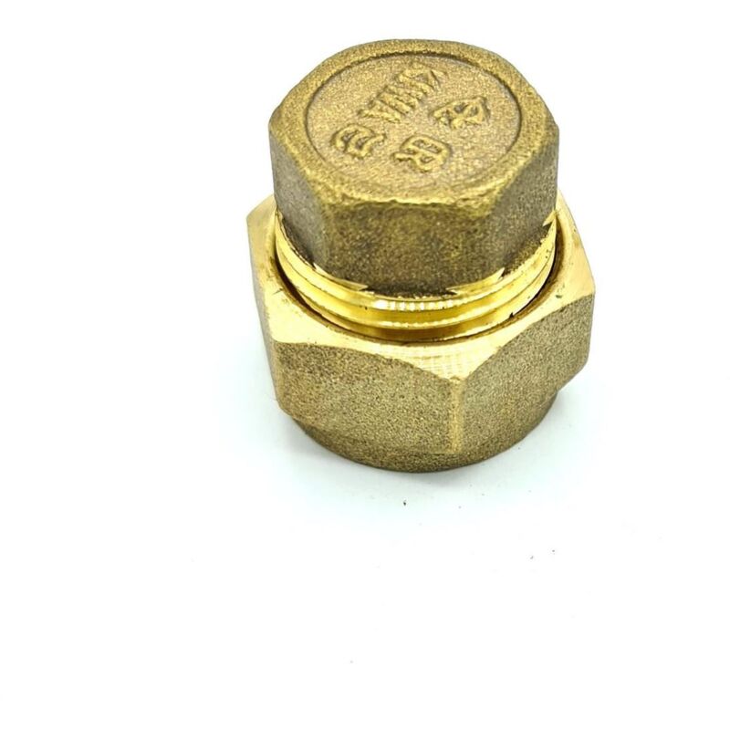 15mm Ending Cap Adaptor Brass Compression Fittings Connector Pipe Finishing