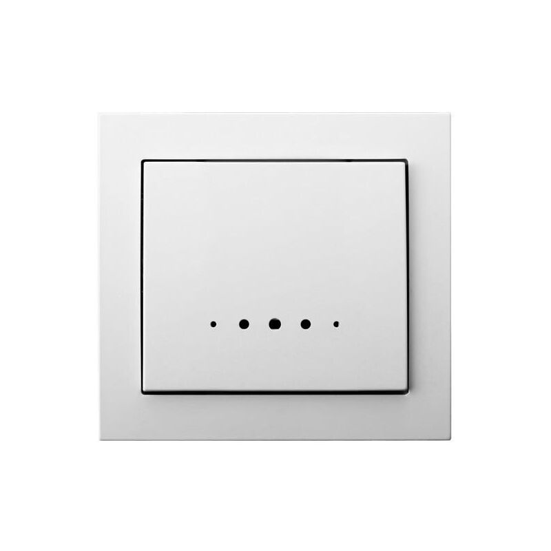 Single Big Button Indoor Light Switch Click Wall Plate White with Light
