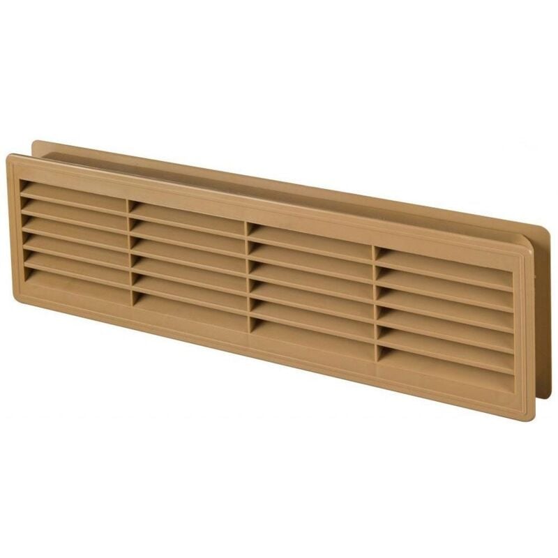 120x440mm Internal Door Plastic Ventilation Grille Air Vent Collar Oak Colour