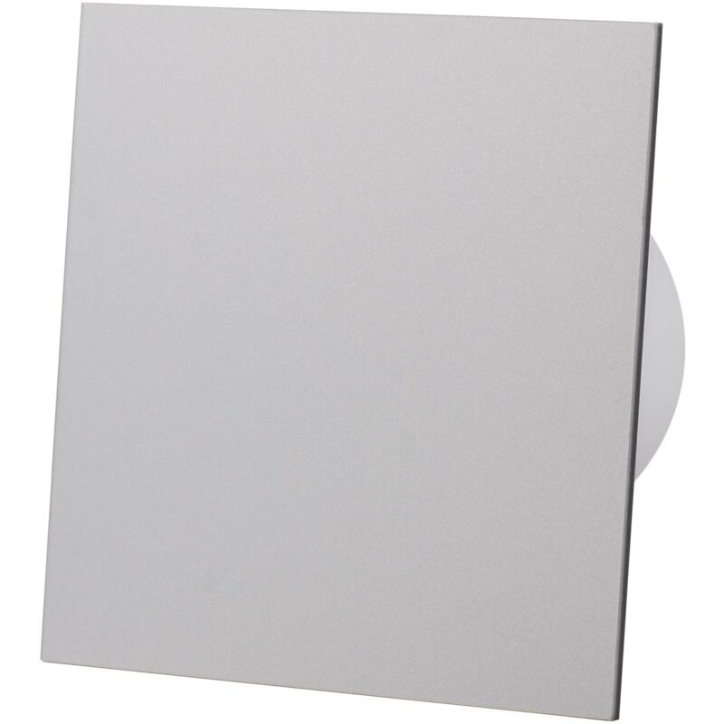 Grey Acrylic Glass Front Panel 100mm Timer Extractor Fan for Wall Ceiling Ventilation