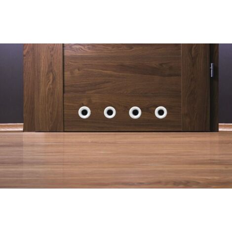 4x White Mini Circle Collar Air Vent Grille Set Door Cover