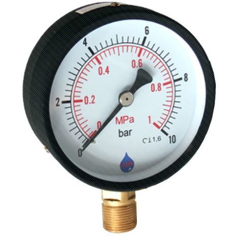 63mm Dial 0-16 Bar Side Entry Pressure Gauge 1/4inch Bsp Manometer