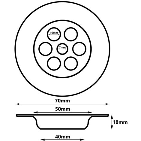 70mm Basin Sink Waste Basket Replacement Strainer Old Type